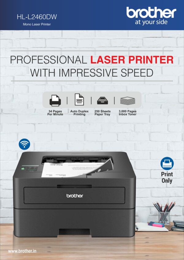 Brother HL-L2460DW Laser Printer - Image 2