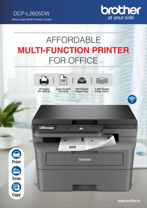 Brother DCP-L2605DW Multi Function Laser Printer - Image 2