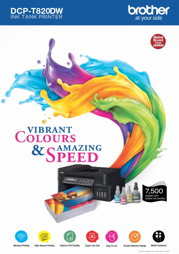 Brother DCP-T820DW All-in One Ink Tank Printer - Image 2
